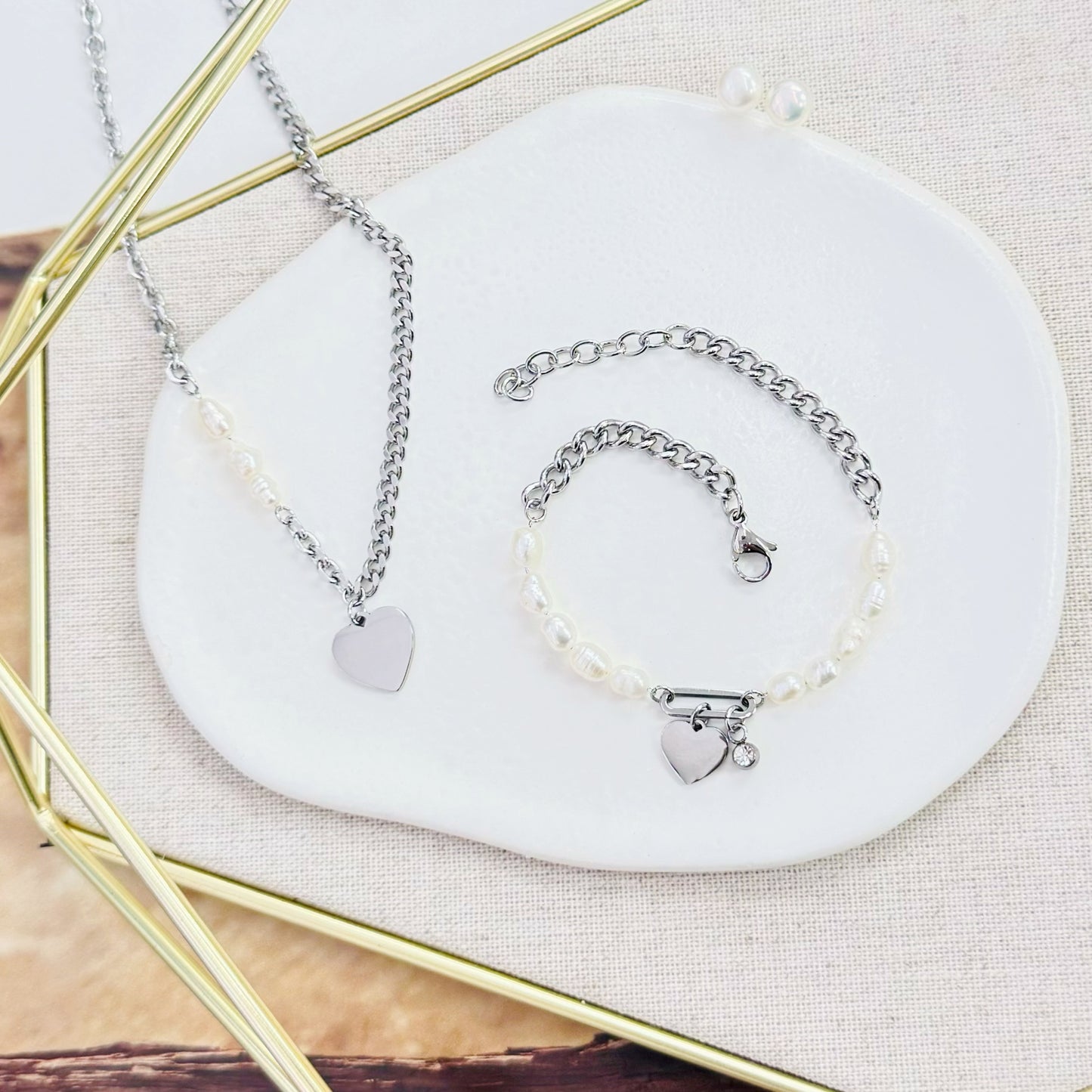 138S-181 SLV HEART SET