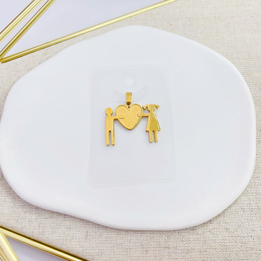 35ST-001G GD BOY/GIRL HEART CH