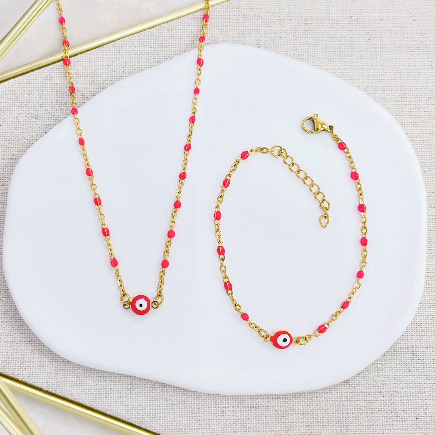 14ST-282AG EYE RED BEAD BR SALE