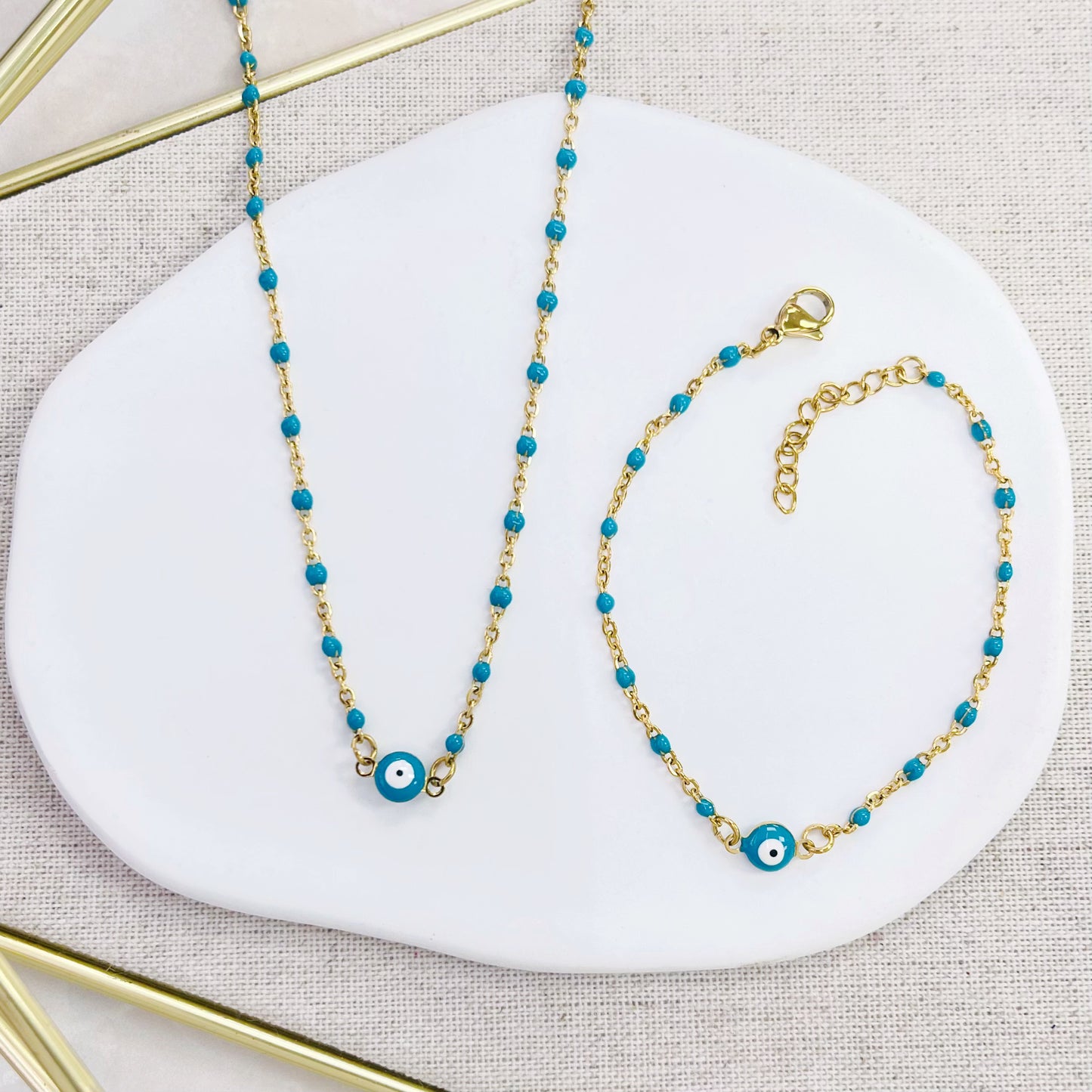 14ST-232BG TURQ BEAD NK SALE