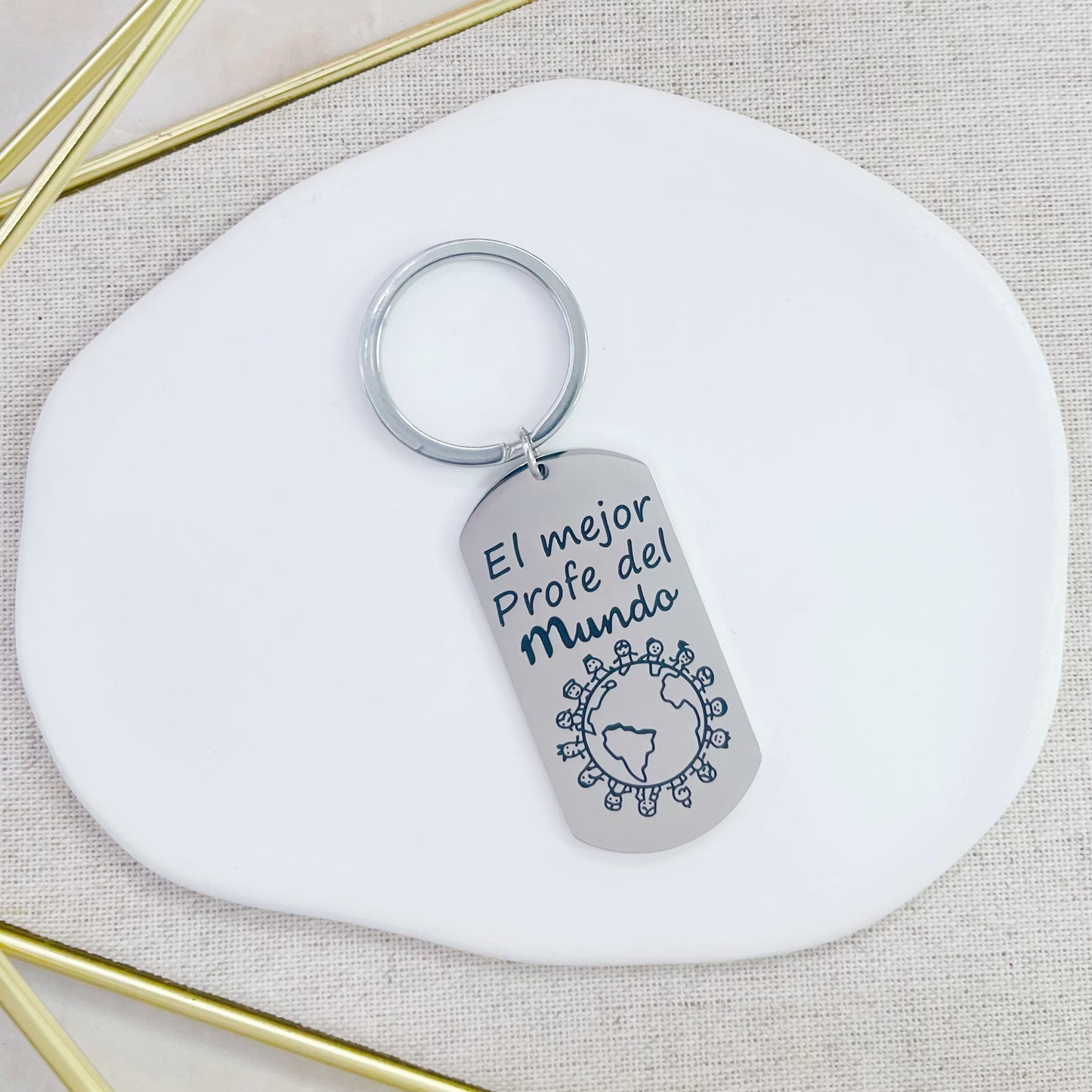 4K-3999 SLV TEACHER KEYCHAIN