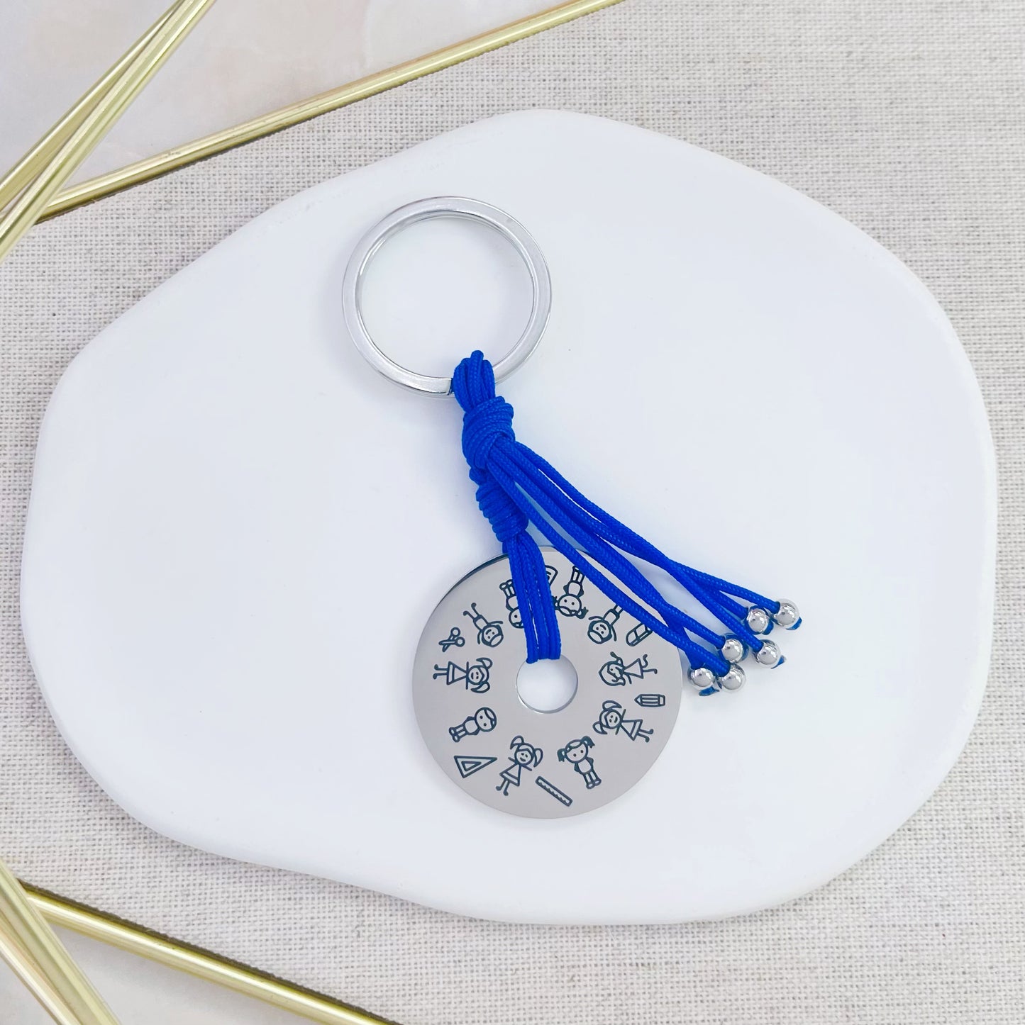 4K-4000 SLV ROUND KEYCHAIN