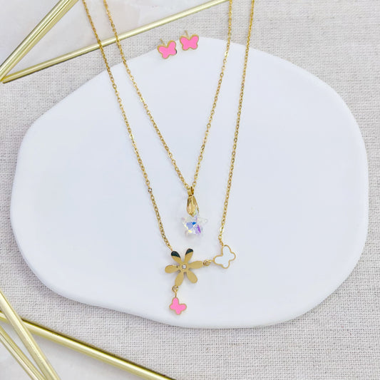 100S-344G CRYS FLOWER SET