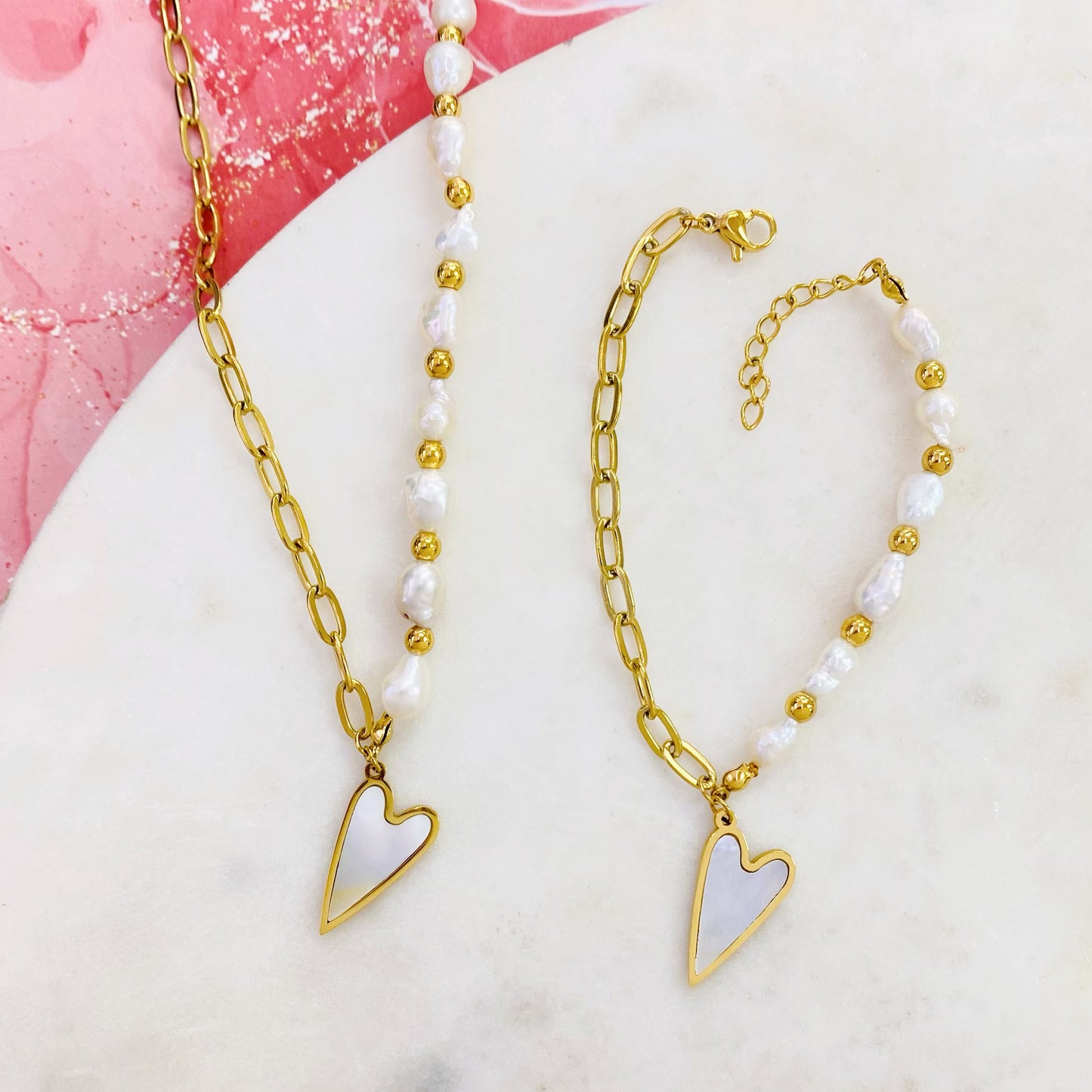 100B-255G MOP HEART BR