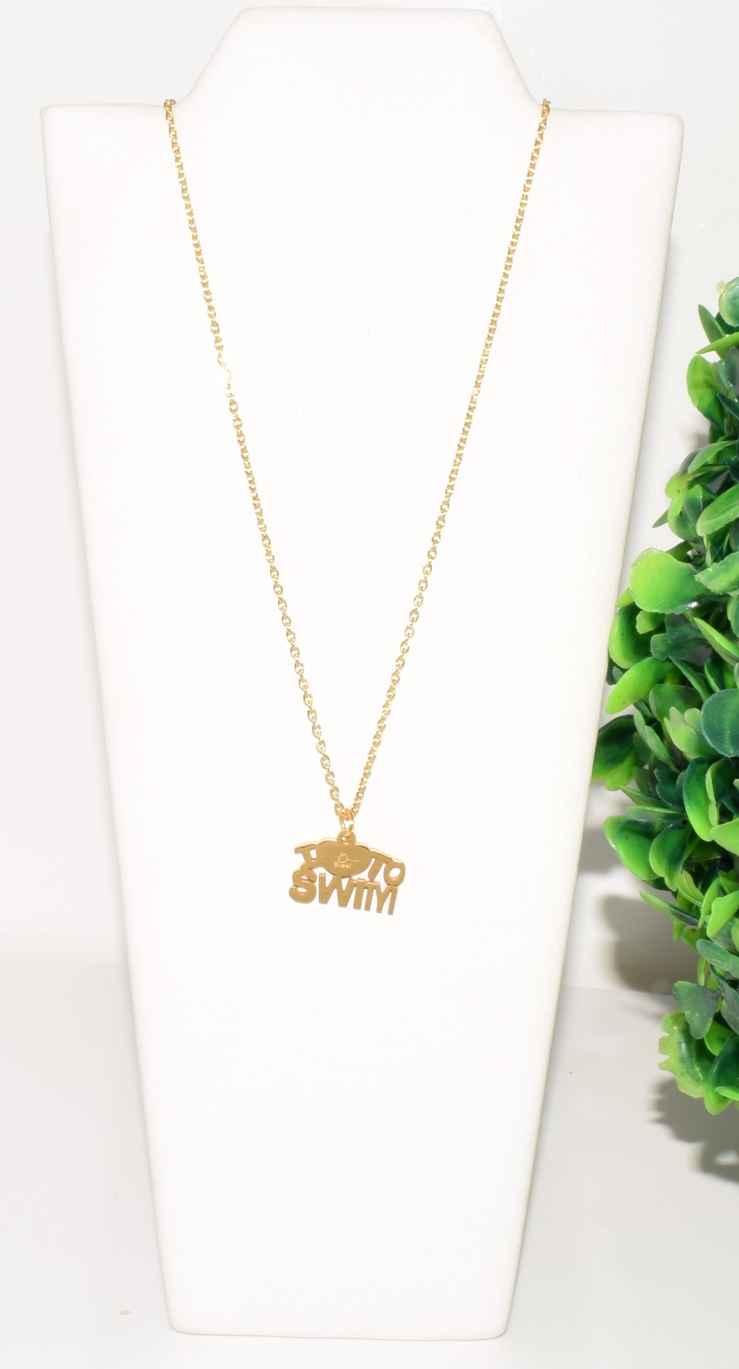4N-2654G-18 GD SWIM NECKLACE
