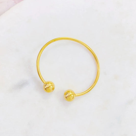 4B-3897G GD BALL BANGLE
