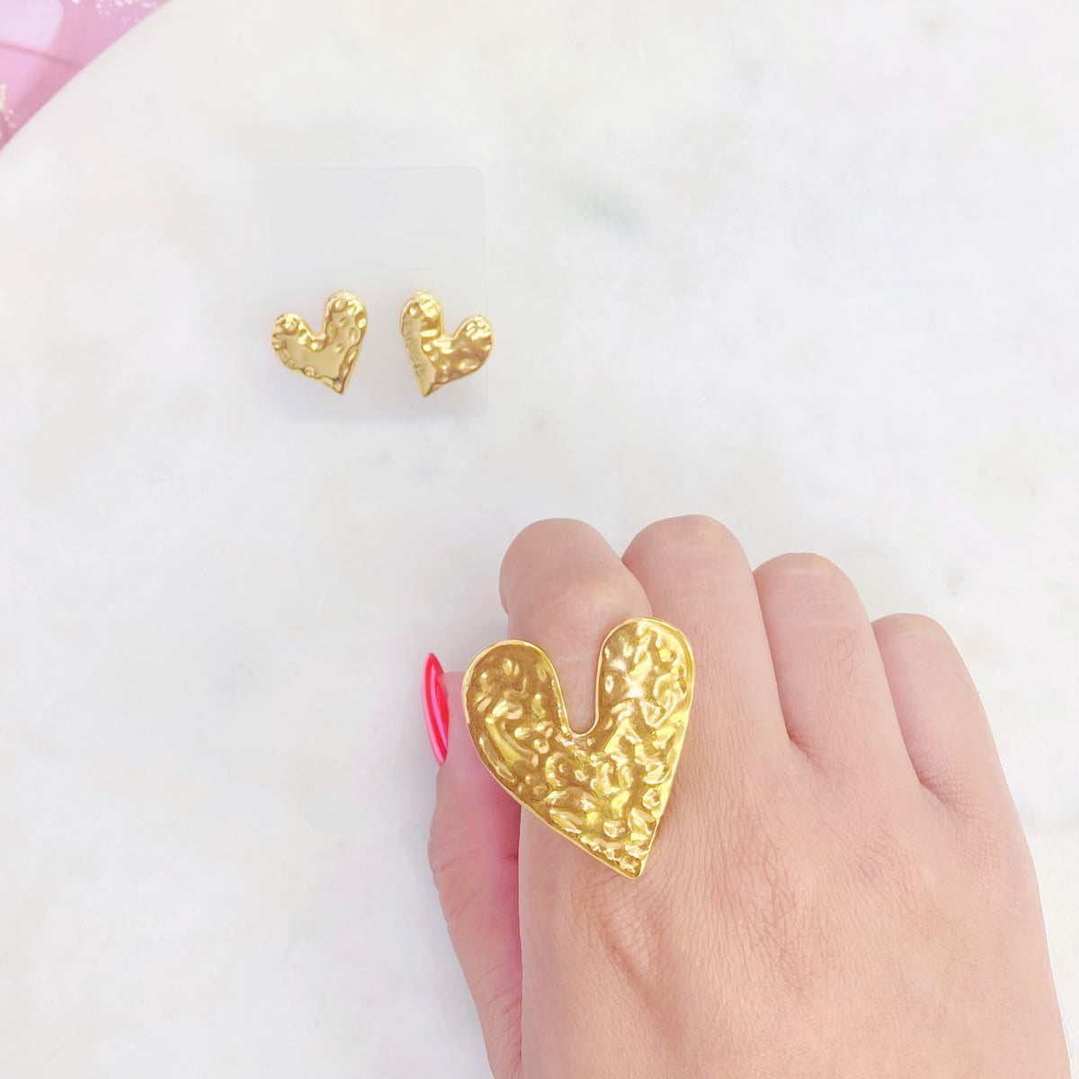 4E-4718G HAMMERED HEART ER
