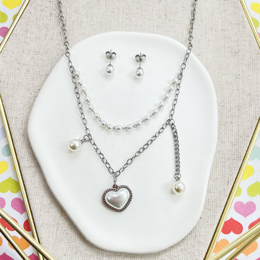 104S-063 SLV PEARL SET