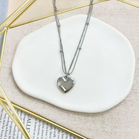 176N-004 SLV HEART NK