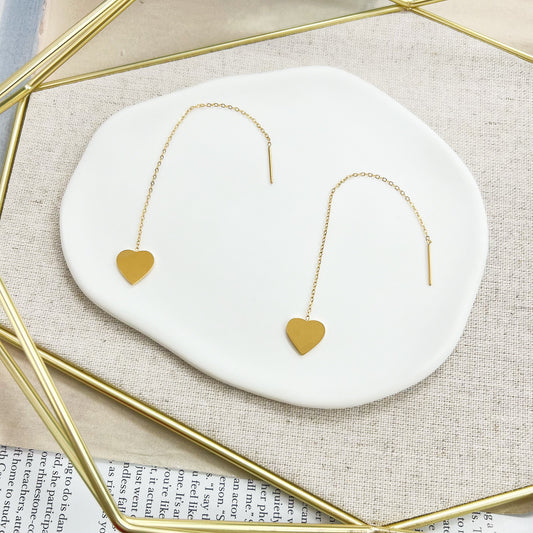 11E-326G GD HANGING HEART ER