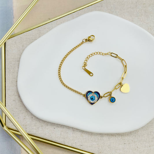130B-051G GD BLUE HEART BR