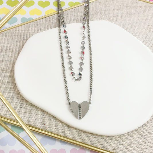 11N-278 SLV HEART NK