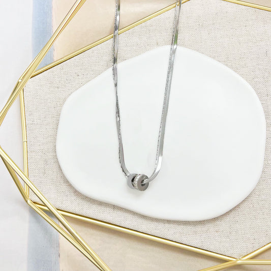 121B-055-18 SLV ONE BEAD NK
