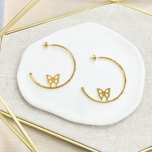 10E-1098G GD BUTTERFLY HOOP
