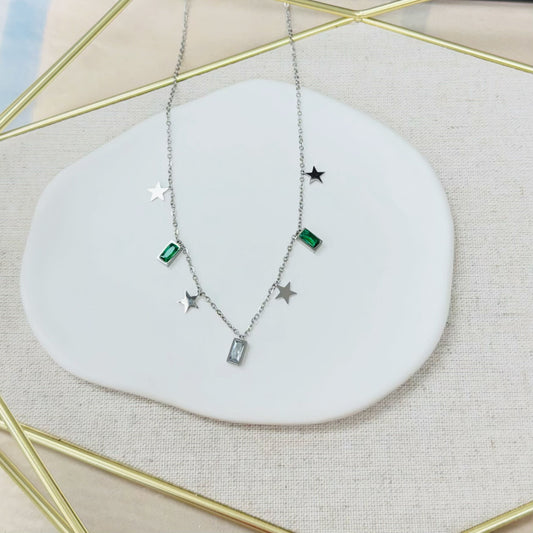 121N-084-18 SLV/GREEN STAR NK