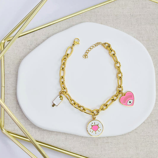 100B-586G WH PINK HEART BR