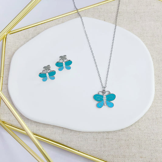 100S-343 BUTTERFLY BLUE SET