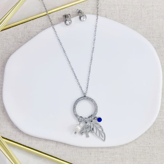 100S-353 SLV CIRCLE CHARM SET