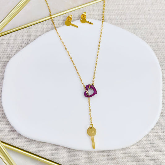 100S-565G GD HEART LOCK SET