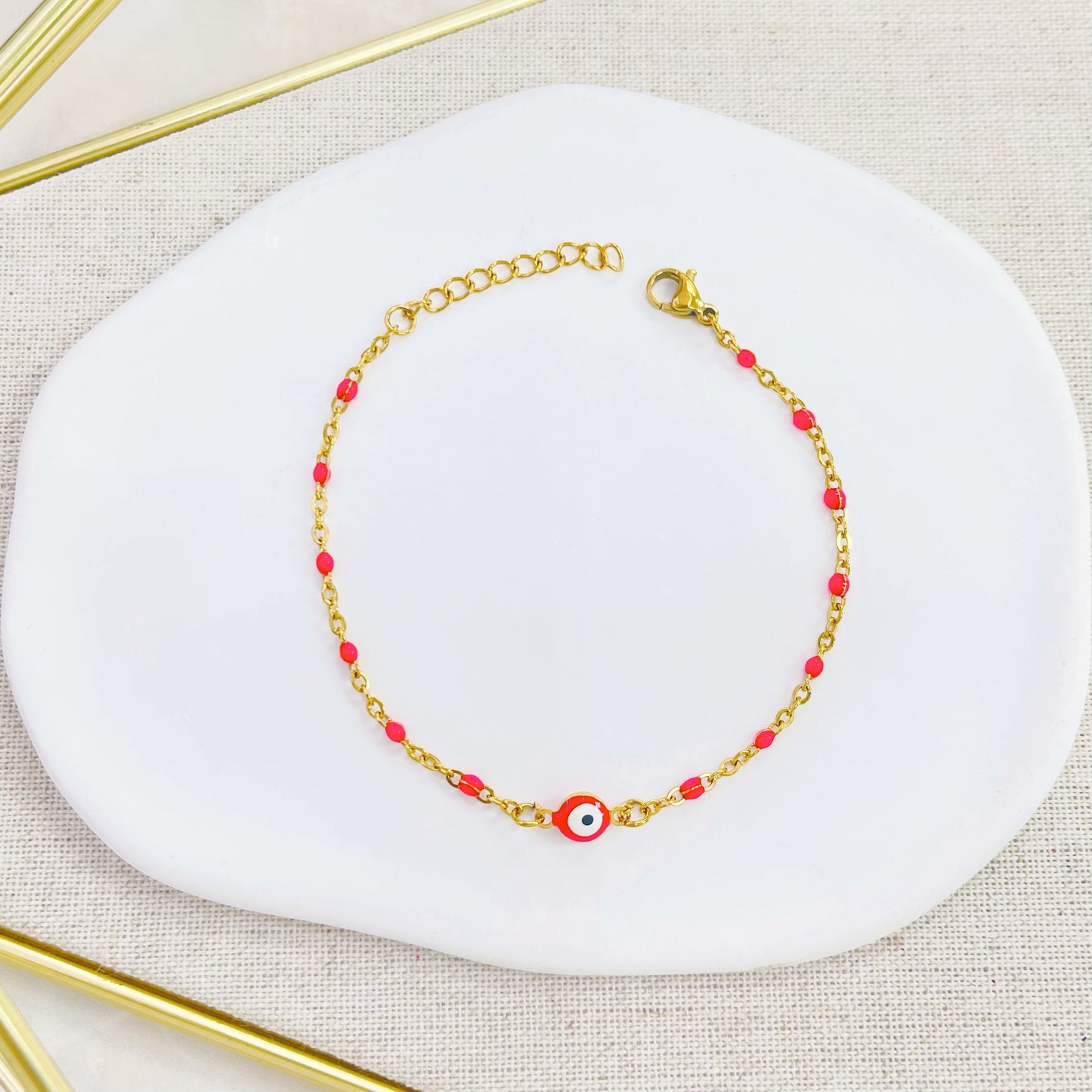 14ST-282AG EYE RED BEAD BR SALE
