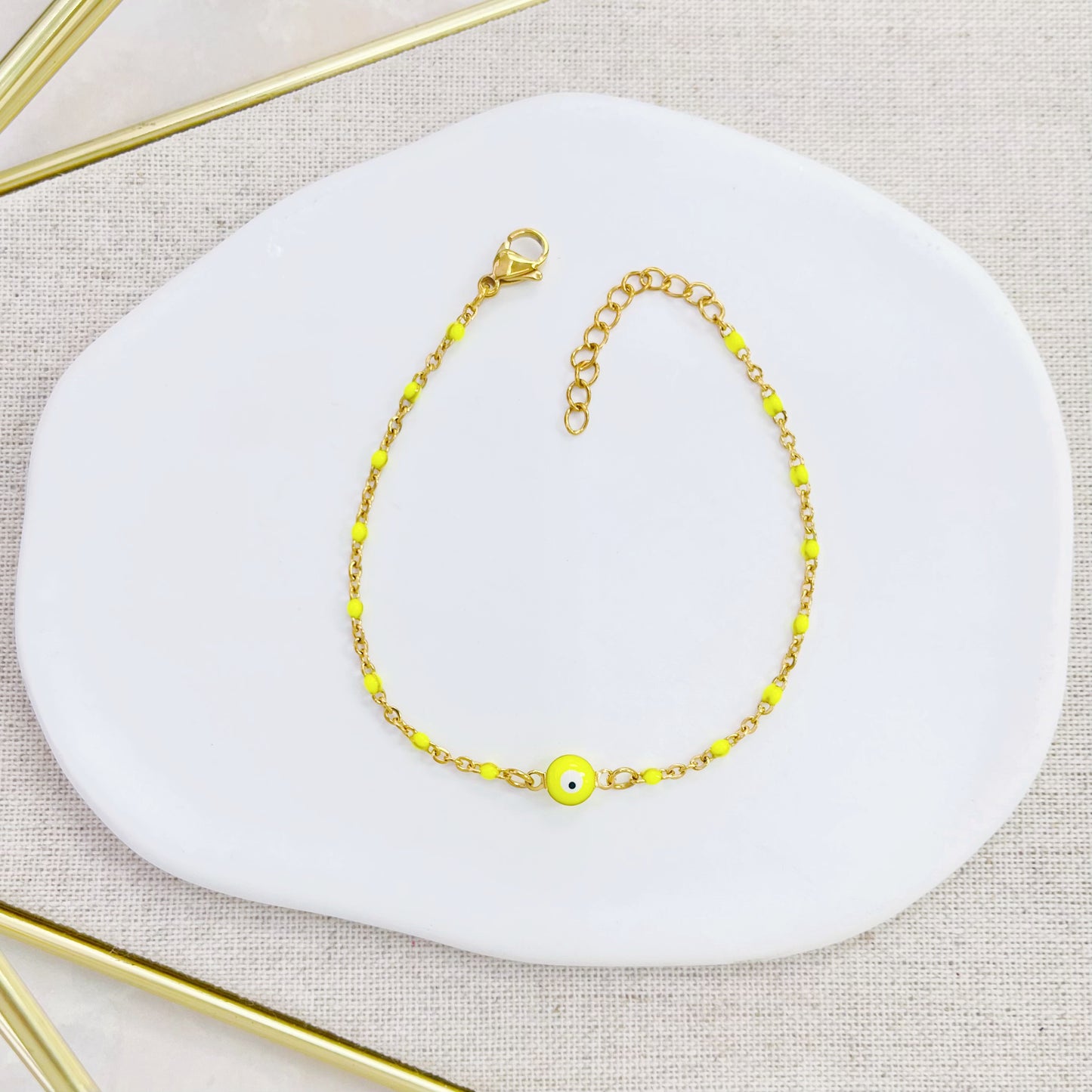 14ST-282CG EYE YELLOW BEAD BR SALE