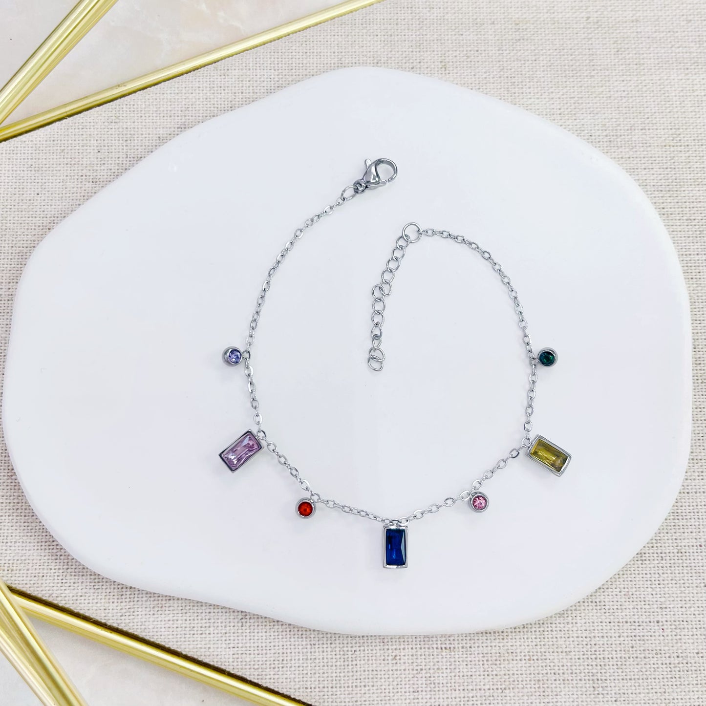 121B-117-7.5 SLV MULTI STONE B