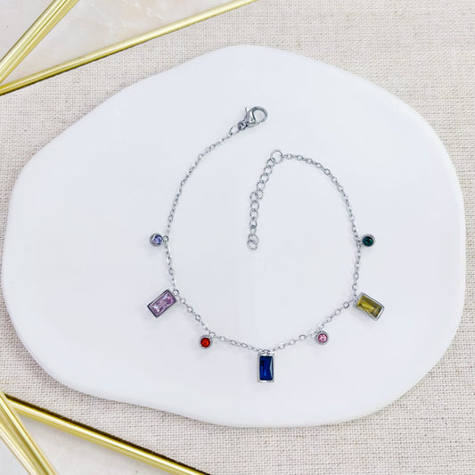 121B-117-7.5 SLV MULTI STONE B