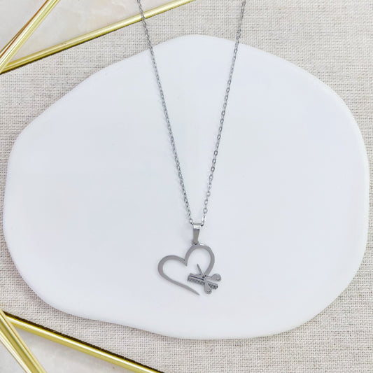 100N-147-18 SLV HEART NK