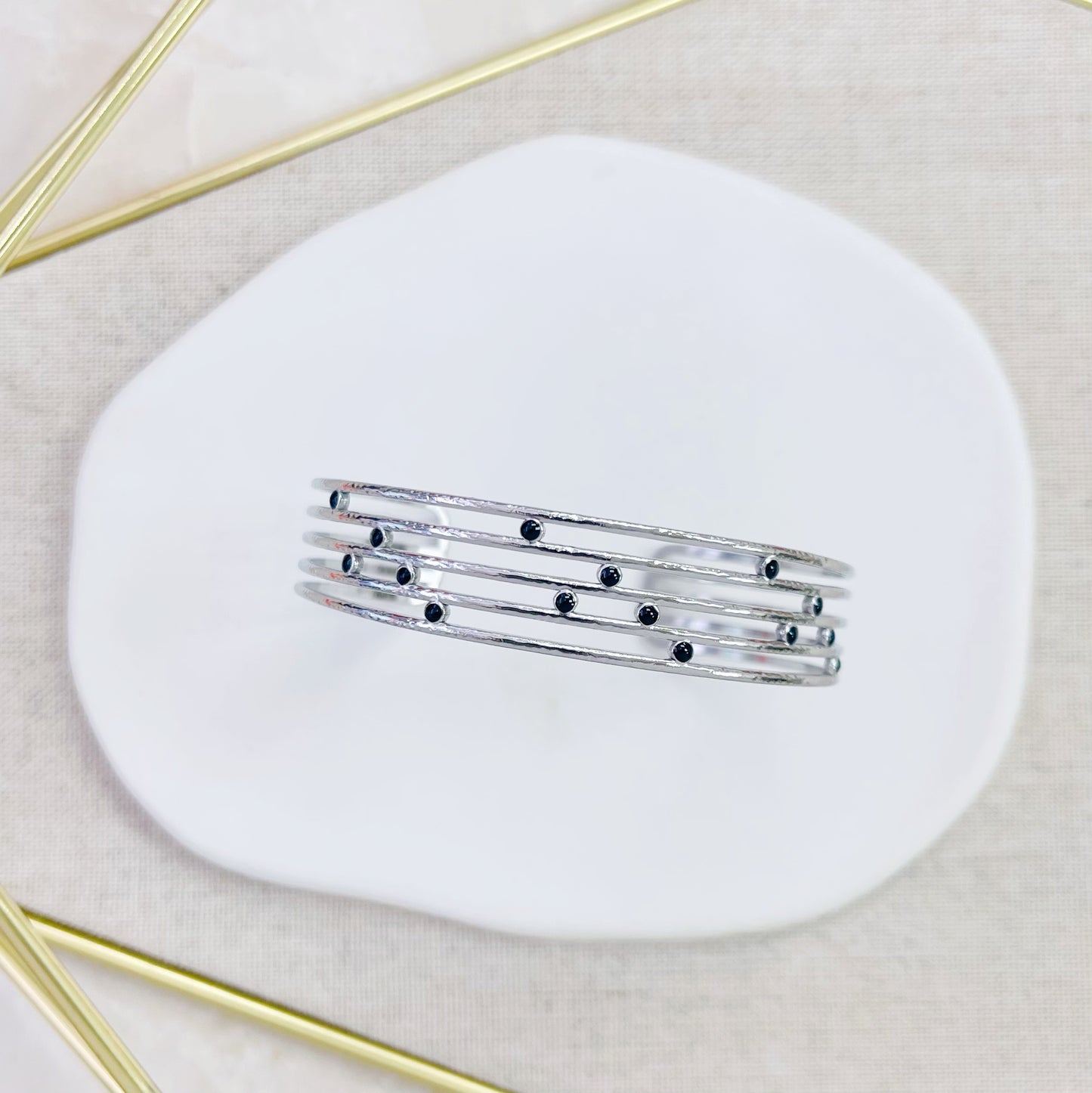 195B-023 SLB LINE STONE BANGLE SALE