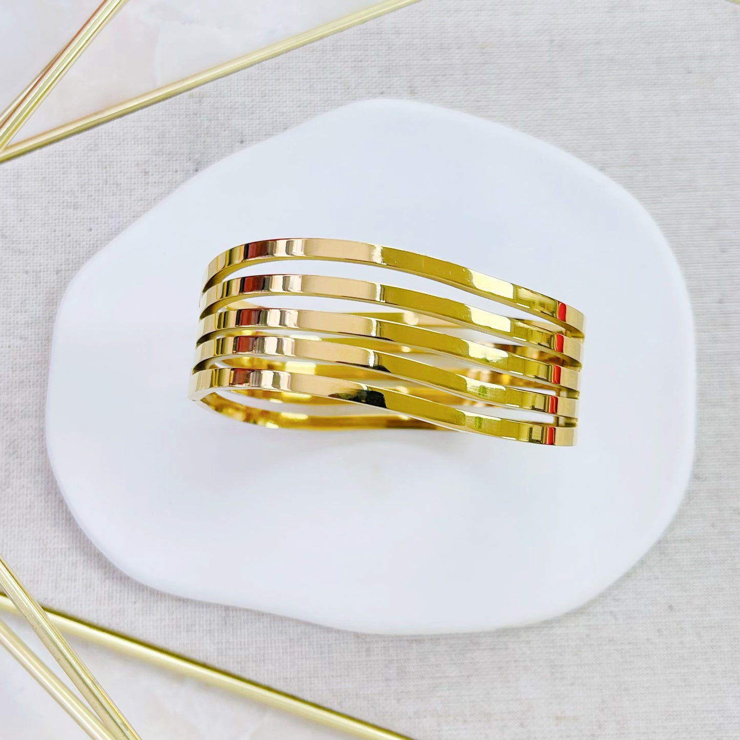 189B-050G GD LINES BANGLE