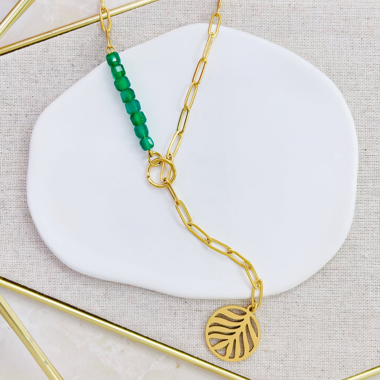 4N-4873G LEAF CRYS GREEN NK