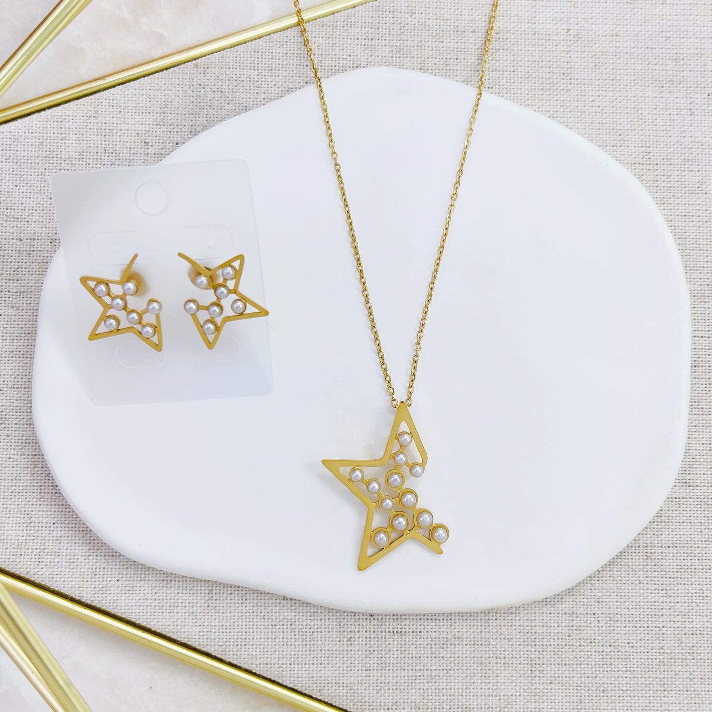 10N-1462G HALF PEARL STAR