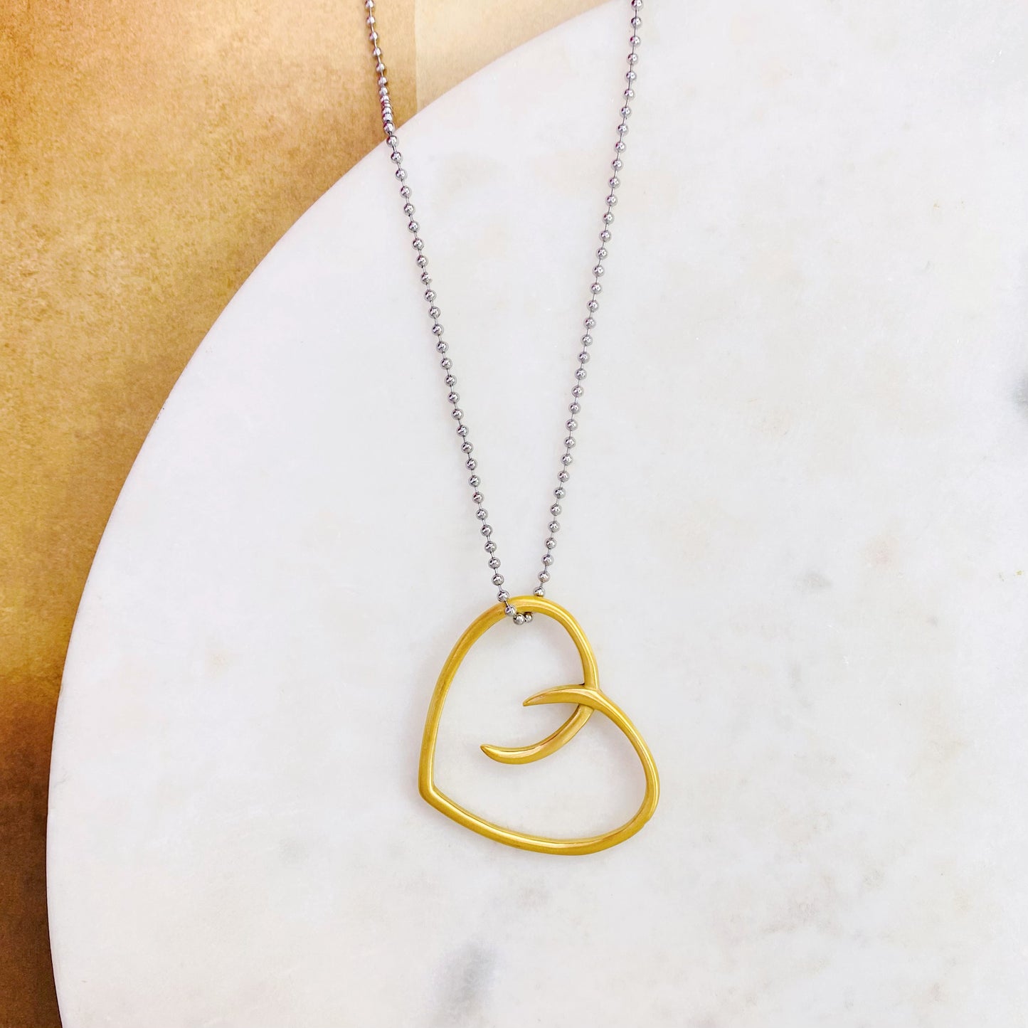 13P-003G GD HEART PENDANT