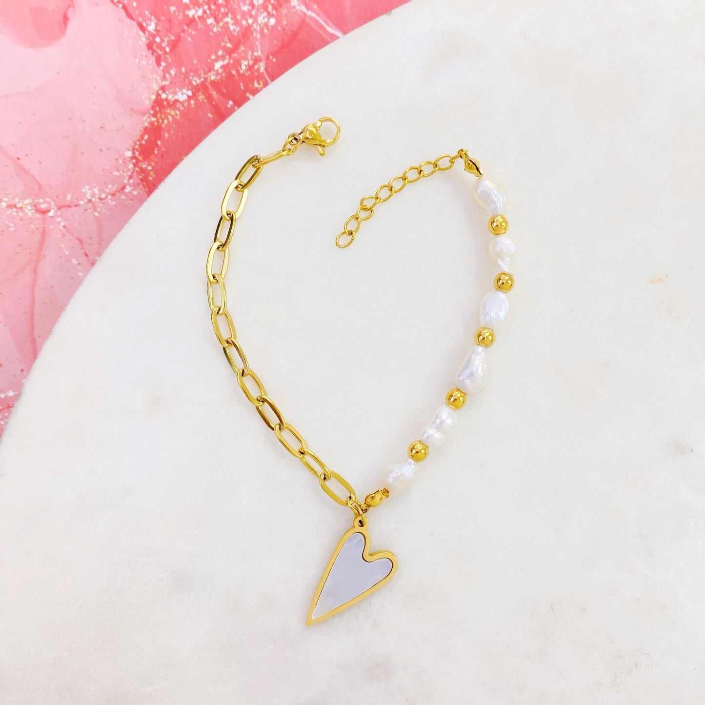 100B-255G MOP HEART BR