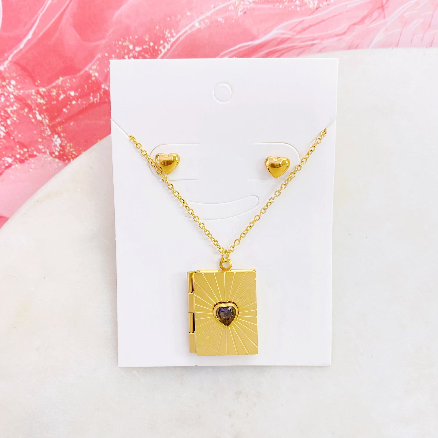100S-1083G LOCKED HEART SET