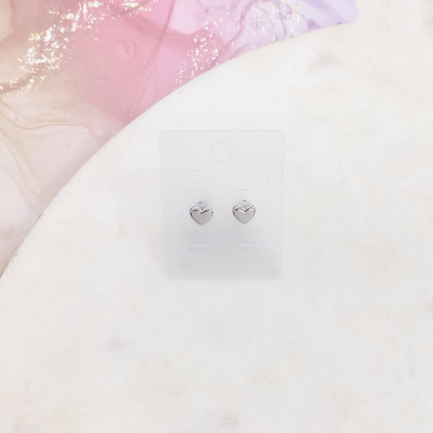 11E-373 PUFF HEART STUD
