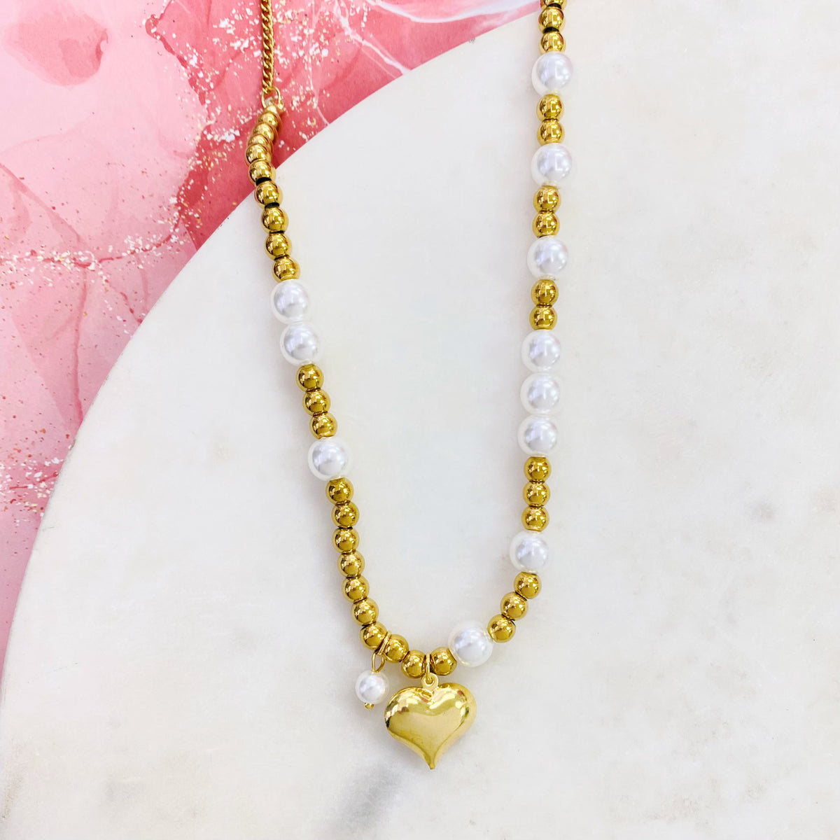 9N-044G HEART PEARL NK