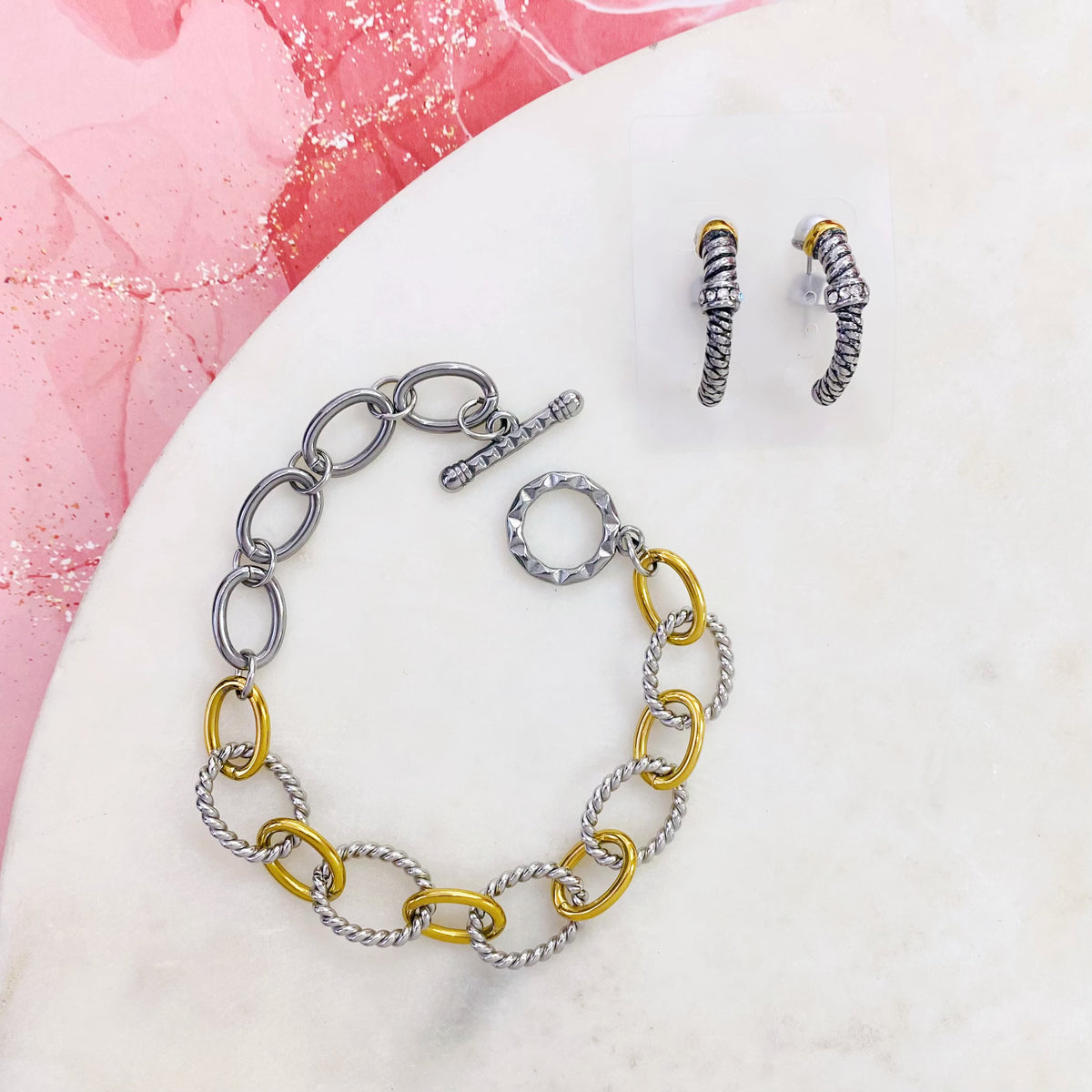 214E-006SG 2T PEARL HOOP ER