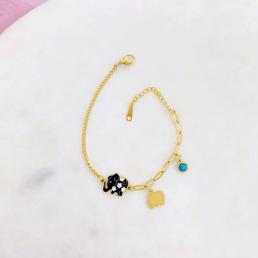 130B-049G GD BLK ELEPHANT BR