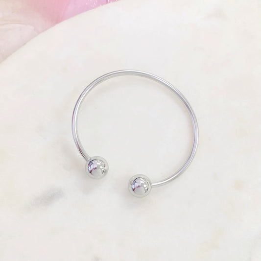 4B-3897 SLV BALL BANGLE