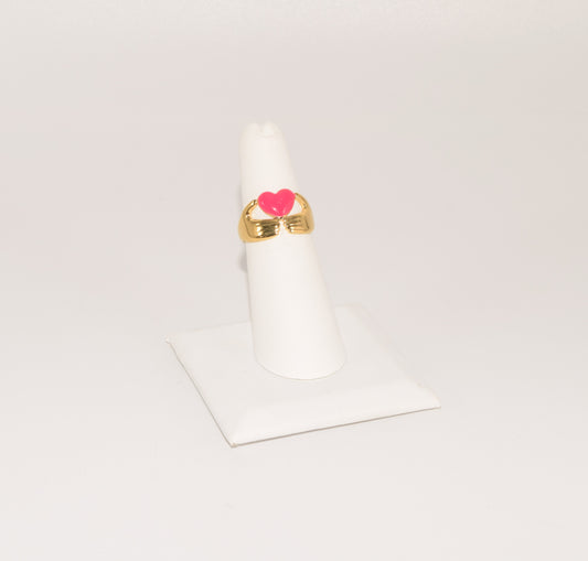 4R-3757G GD FUSCIA HEART RI