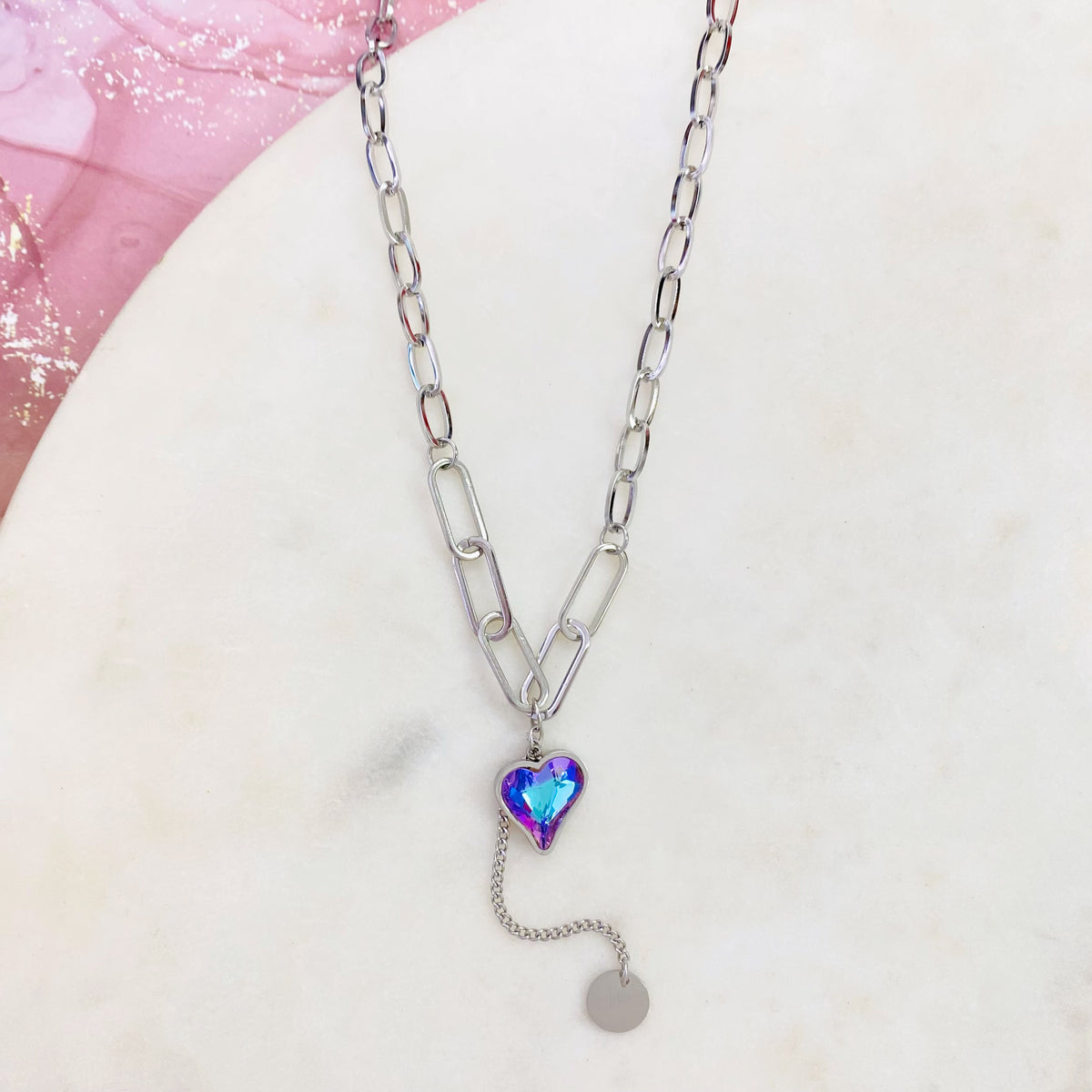 71N-187A SLV PURPLE HEART NK SALE